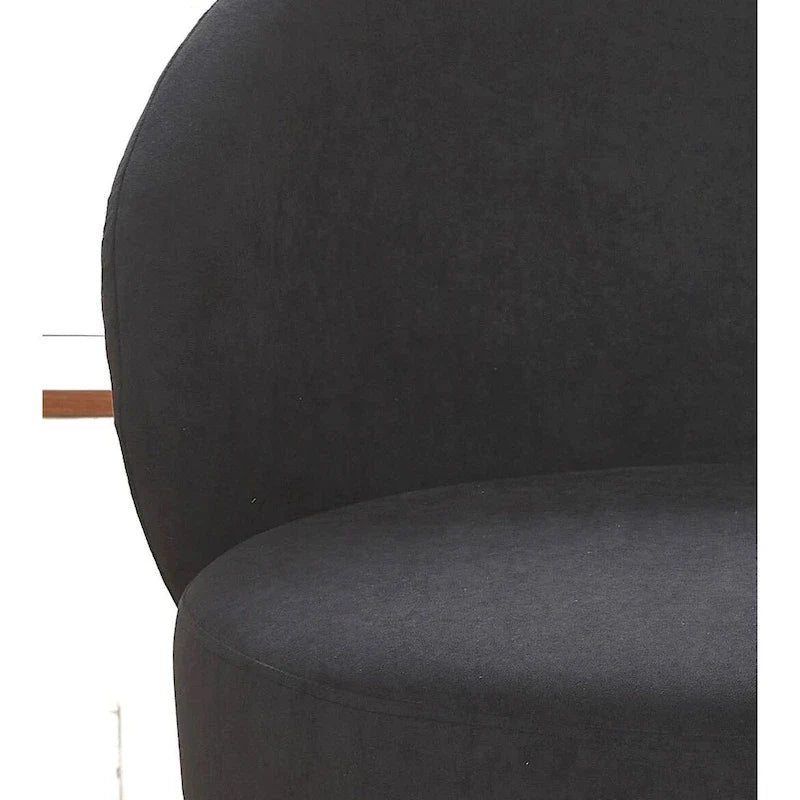 Fauteuil d'appoint de salon en velours, style milieu de siècle