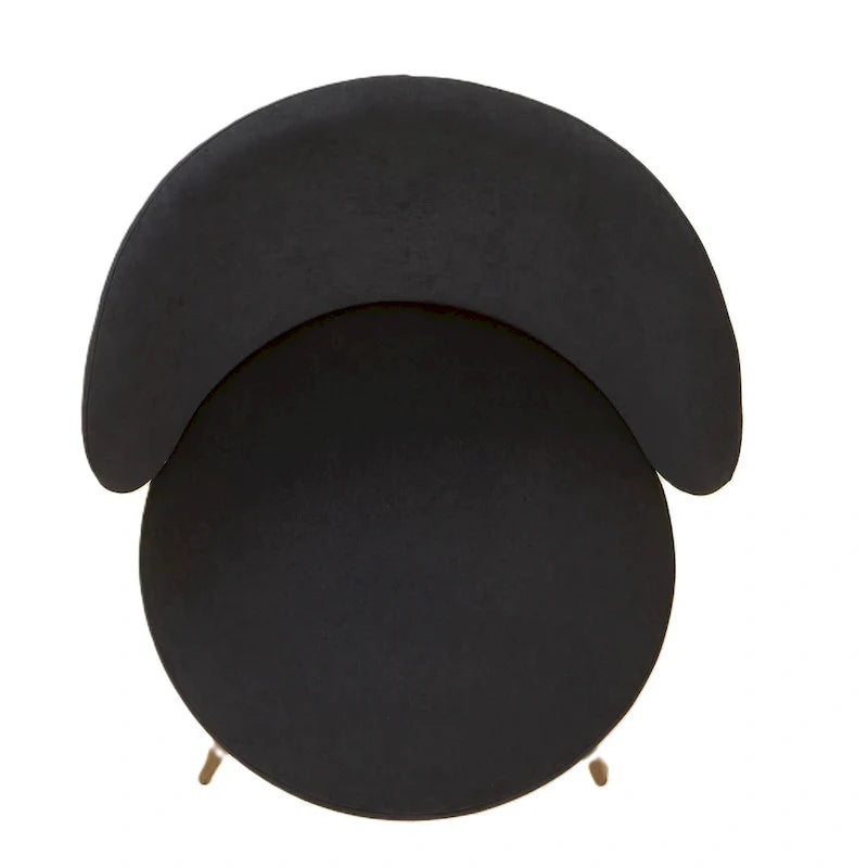 Fauteuil d'appoint de salon en velours, style milieu de siècle
