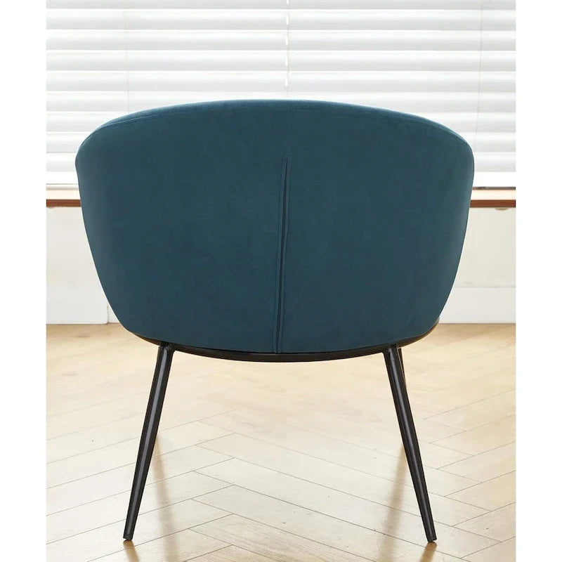 Fauteuil d'appoint de salon en velours, style milieu de siècle