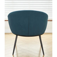 Fauteuil d'appoint de salon en velours, style milieu de siècle