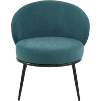 Fauteuil d'appoint de salon en velours, style milieu de siècle
