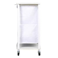 Centre de lessive à 3 sacs, Tablettes en stratifié lisse, Cadre en acier robuste, Barre de suspension, Options de pieds à roulettes et fixes