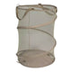 Panier à linge en maille escamotable, armature en acier à ressort, doublure en maille pour la circulation de l'air, grande capacité, montage facile, rangement compact