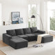 Canapé Sectionnel Modulable en Forme de U, Ensemble Canapé de Sol de Luxe en Chenille