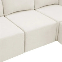 Canapé Sectionnel Modulable en Forme de U, Ensemble Canapé de Sol de Luxe en Chenille