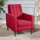 Fauteuil inclinable moderne mid-century en tissu avec pieds en bouleau par Christopher Knight Home