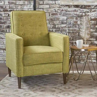 Fauteuil inclinable moderne mid-century en tissu avec pieds en bouleau par Christopher Knight Home