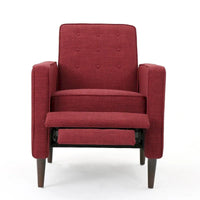 Fauteuil inclinable moderne mid-century en tissu avec pieds en bouleau par Christopher Knight Home