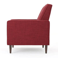 Fauteuil inclinable moderne mid-century en tissu avec pieds en bouleau par Christopher Knight Home