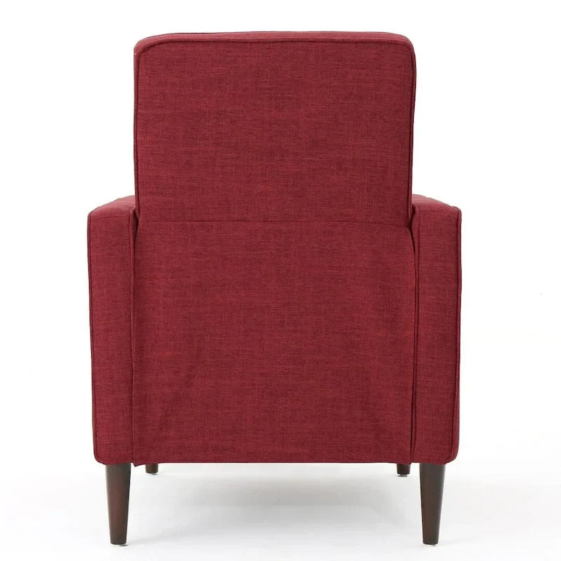 Fauteuil inclinable moderne mid-century en tissu avec pieds en bouleau par Christopher Knight Home