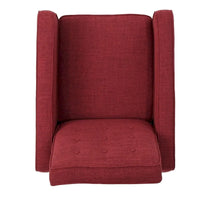Fauteuil inclinable moderne mid-century en tissu avec pieds en bouleau par Christopher Knight Home