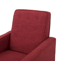Fauteuil inclinable moderne mid-century en tissu avec pieds en bouleau par Christopher Knight Home