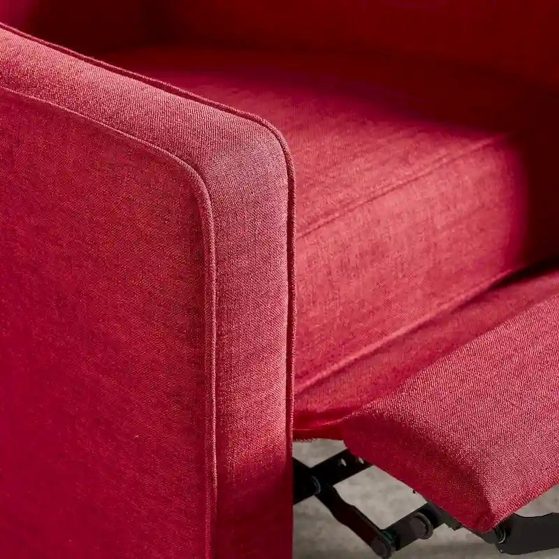 Fauteuil inclinable moderne mid-century en tissu avec pieds en bouleau par Christopher Knight Home