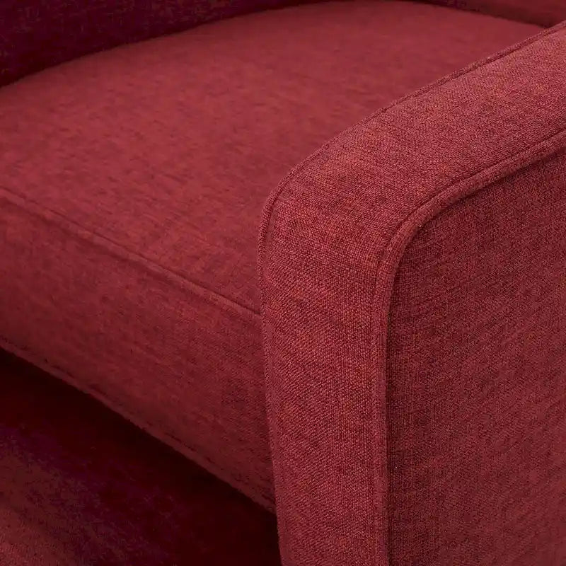 Fauteuil inclinable moderne mid-century en tissu avec pieds en bouleau par Christopher Knight Home