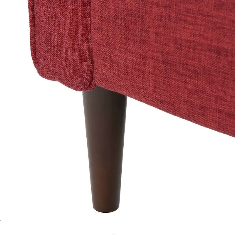 Fauteuil inclinable moderne mid-century en tissu avec pieds en bouleau par Christopher Knight Home