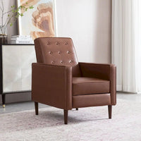 Fauteuil inclinable moderne mid-century en tissu avec pieds en bouleau par Christopher Knight Home
