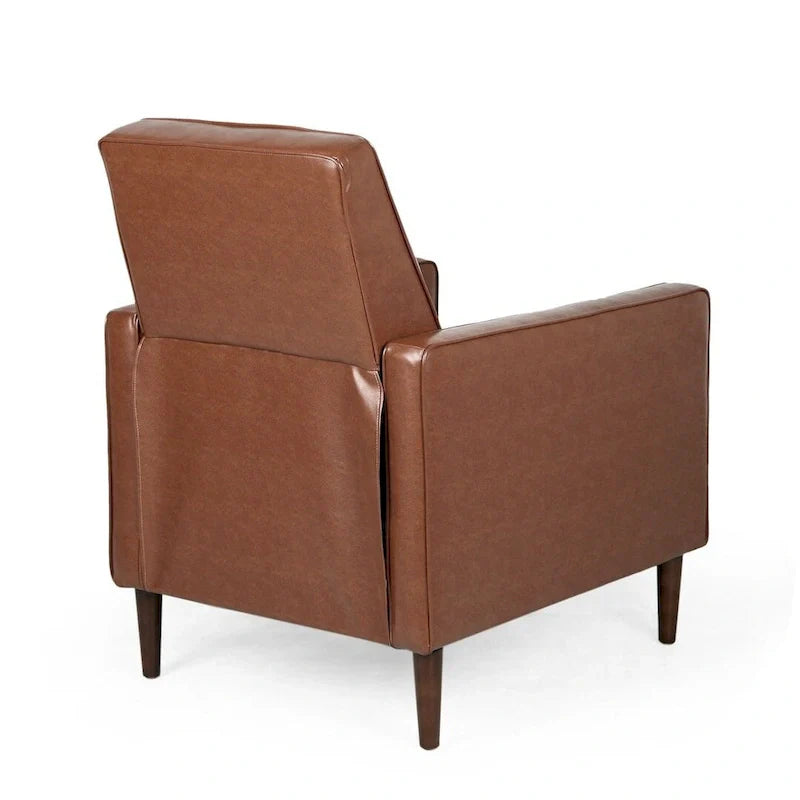 Fauteuil inclinable moderne mid-century en tissu avec pieds en bouleau par Christopher Knight Home