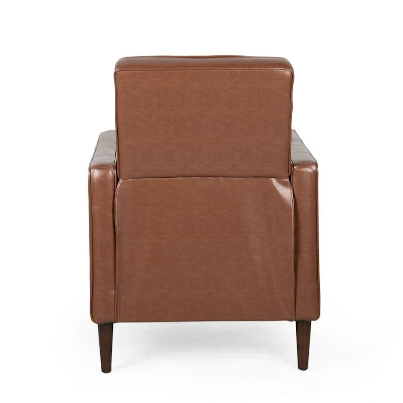 Fauteuil inclinable moderne mid-century en tissu avec pieds en bouleau par Christopher Knight Home