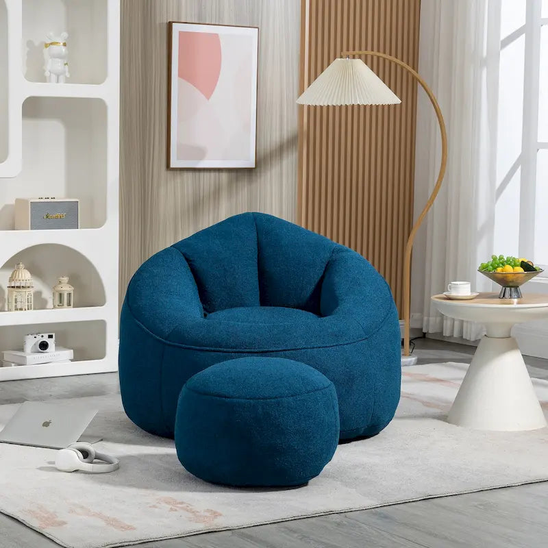 Fauteuil poire lit avec repose-pieds