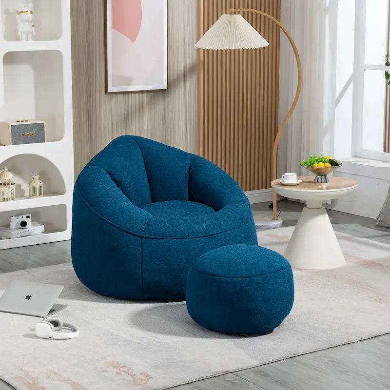 Fauteuil poire lit avec repose-pieds