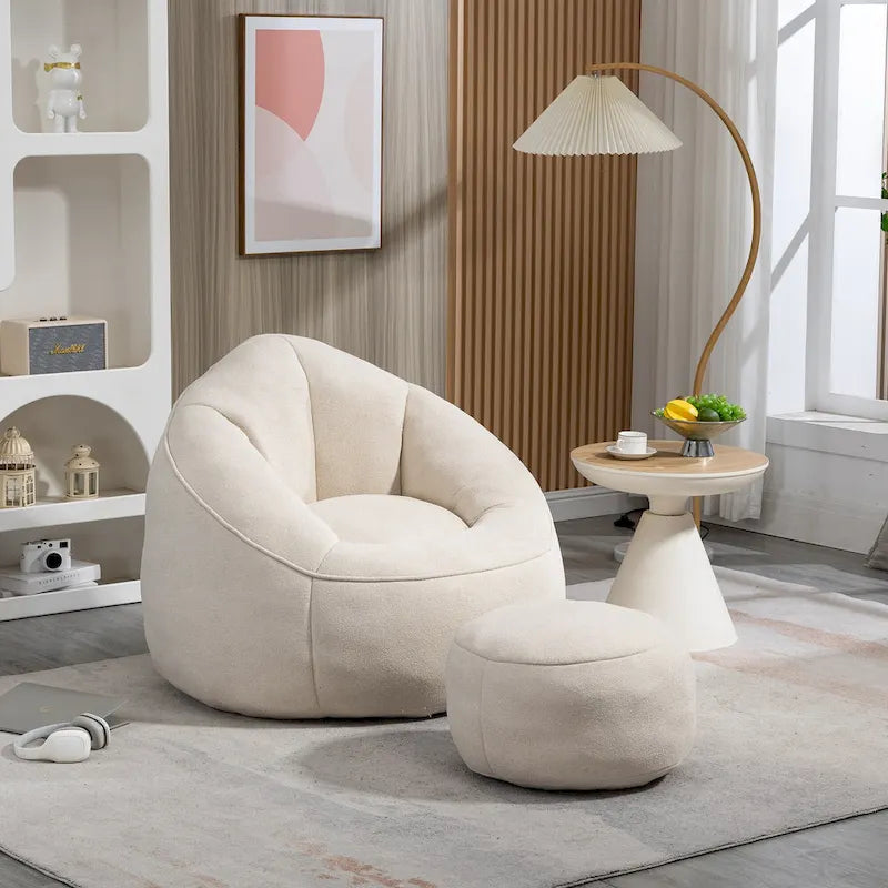 Fauteuil poire lit avec repose-pieds