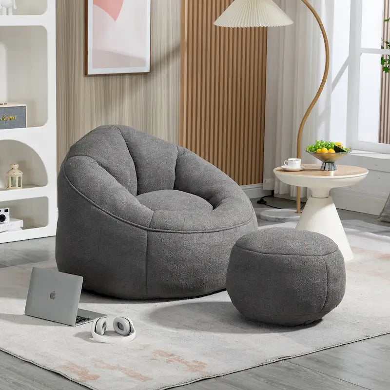 Fauteuil poire lit avec repose-pieds