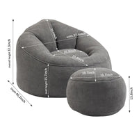 Fauteuil poire lit avec repose-pieds