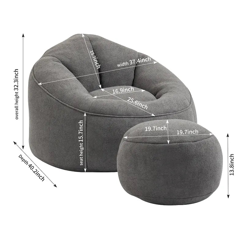 Fauteuil poire lit avec repose-pieds