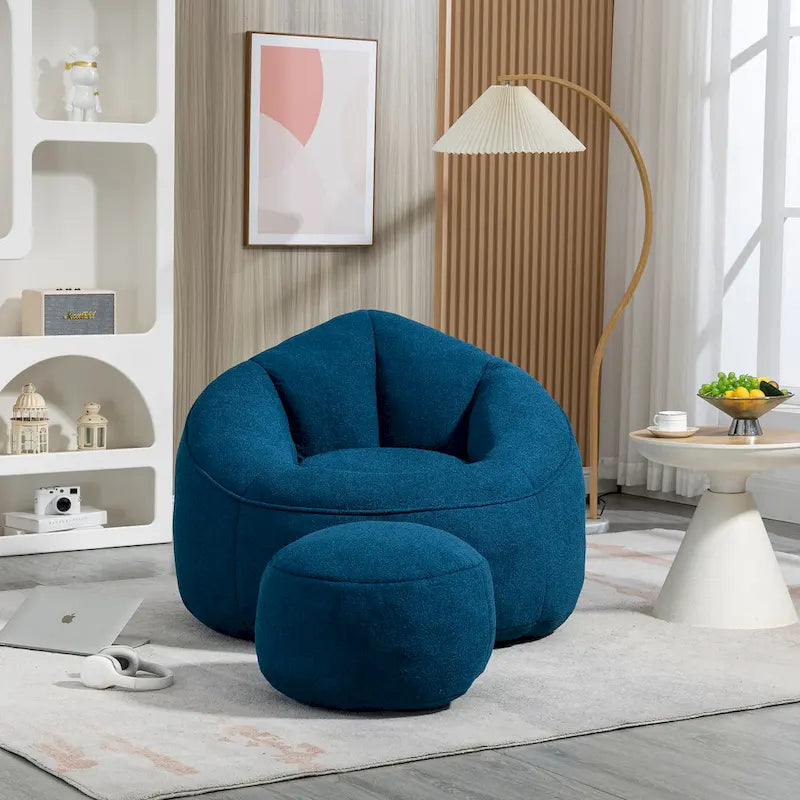 Fauteuil poire lit avec repose-pieds