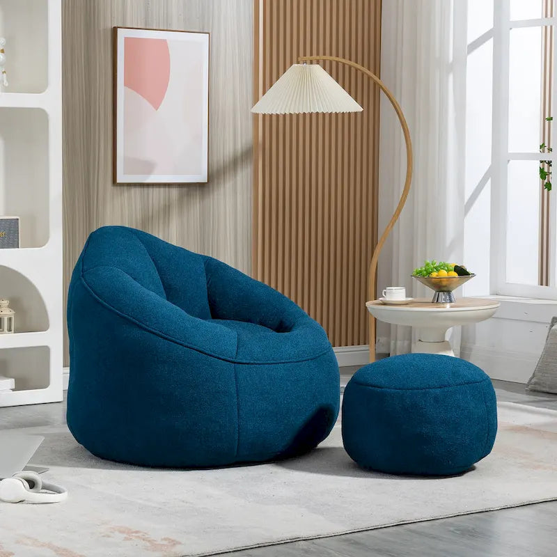 Fauteuil poire lit avec repose-pieds