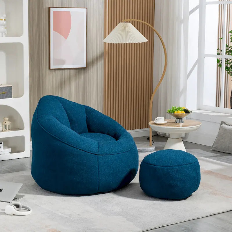 Fauteuil poire lit avec repose-pieds