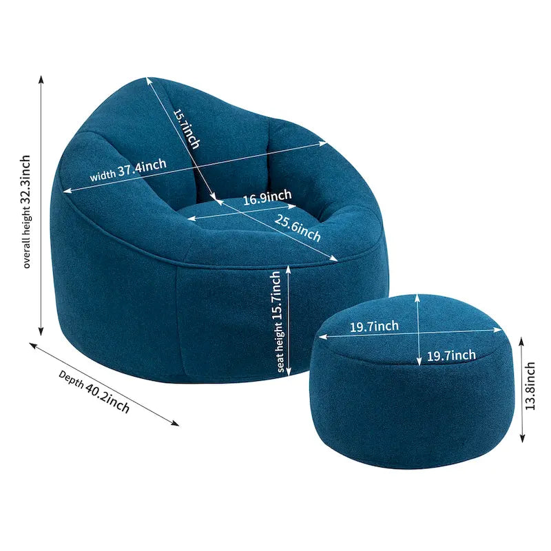 Fauteuil poire lit avec repose-pieds