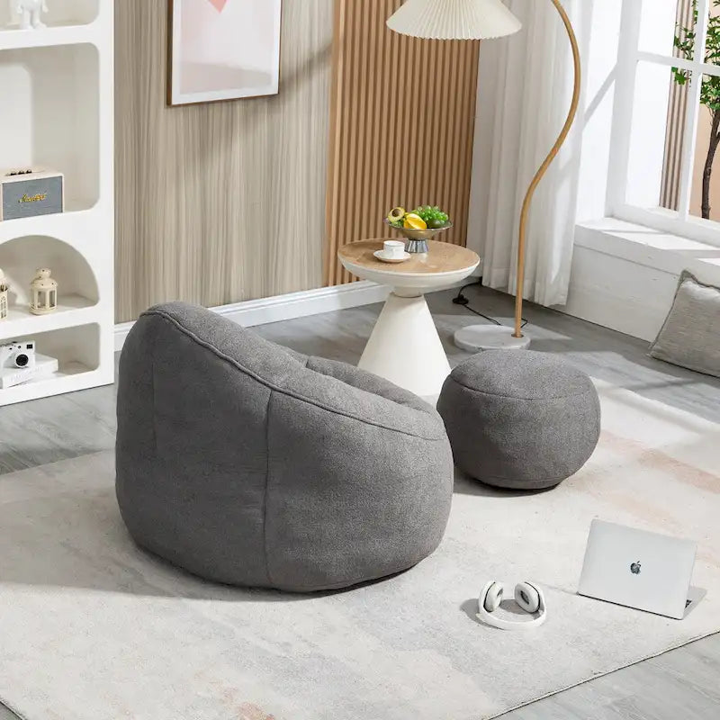 Fauteuil poire lit avec repose-pieds