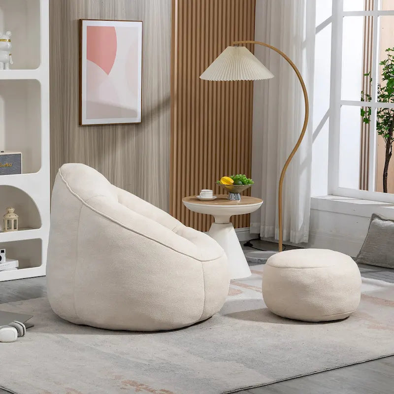 Fauteuil poire lit avec repose-pieds