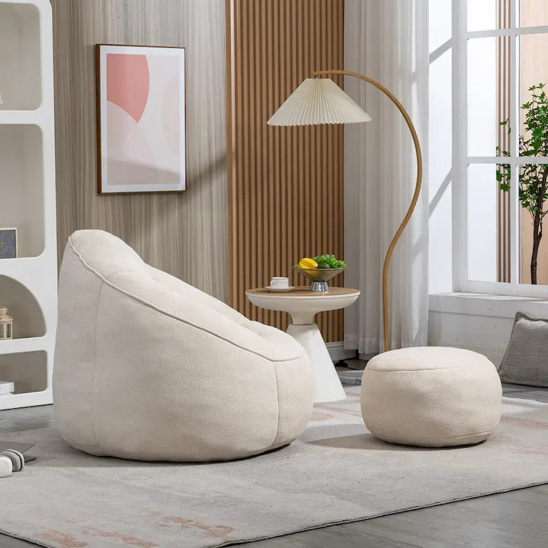Fauteuil poire lit avec repose-pieds