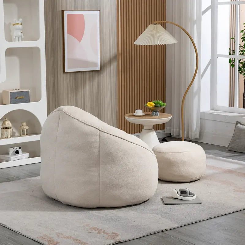 Fauteuil poire lit avec repose-pieds