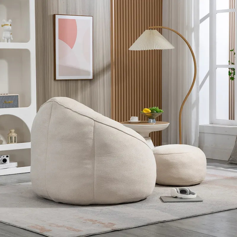 Fauteuil poire lit avec repose-pieds