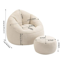 Fauteuil poire lit avec repose-pieds