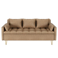 Canapé 3 places en cuir GIMMYFIVE avec coussin, canapé de salon
