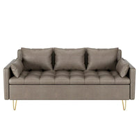 Canapé 3 places en cuir GIMMYFIVE avec coussin, canapé de salon