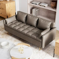 Canapé 3 places en cuir GIMMYFIVE avec coussin, canapé de salon