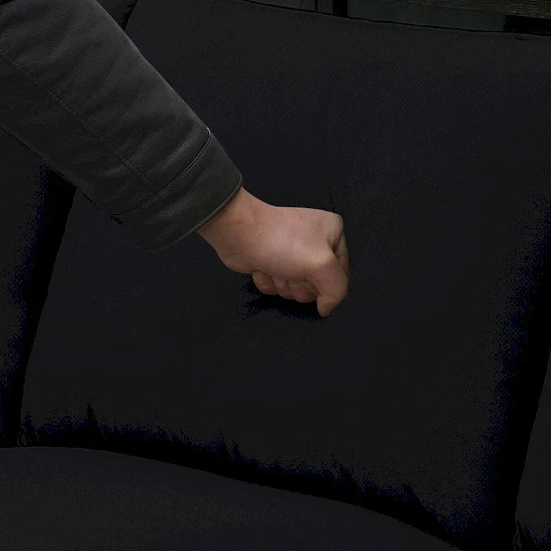 Canapé Sectionnel Modulable 7 Places Forme L 112 pouces avec Pouf et Trois Coussins - 112L x 87P x 33H pouces