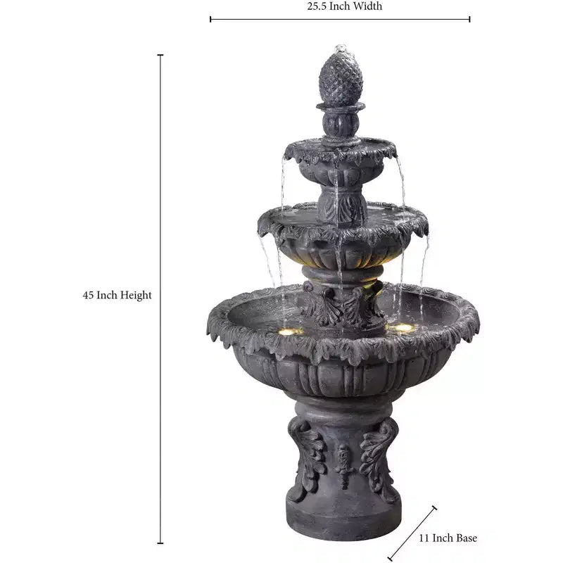 Ibiza Fontaine traditionnelle à 3 niveaux 46 de haut par John Timberland