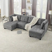 Canapé sectionnel modulable à combinaison DIY, gris