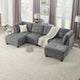 Canapé sectionnel modulable à combinaison DIY, gris