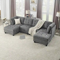 Canapé sectionnel modulable à combinaison DIY, gris