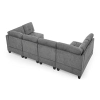 Canapé sectionnel modulable à combinaison DIY, gris