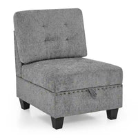 Canapé sectionnel modulable à combinaison DIY, gris