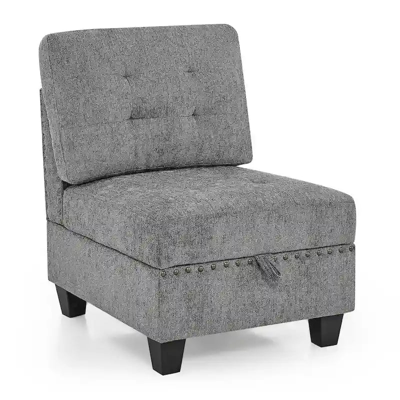 Canapé sectionnel modulable à combinaison DIY, gris