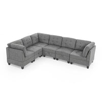 Canapé sectionnel modulable à combinaison DIY, gris